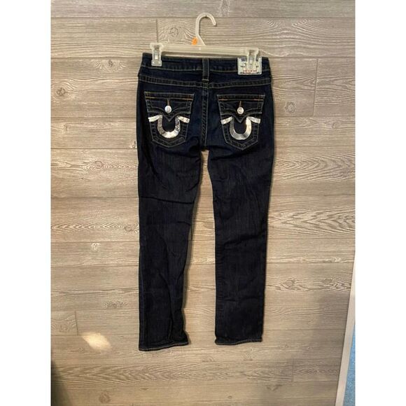 True religion women's 27 blue jeans straight fit sequined pockets‎ - Picture 4 of 5